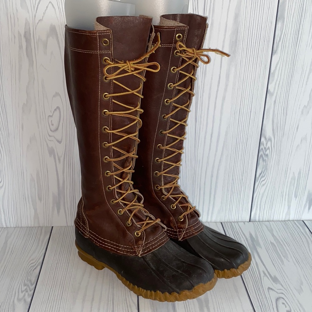 LL Bean Vintage Knee high Duck Boots 7